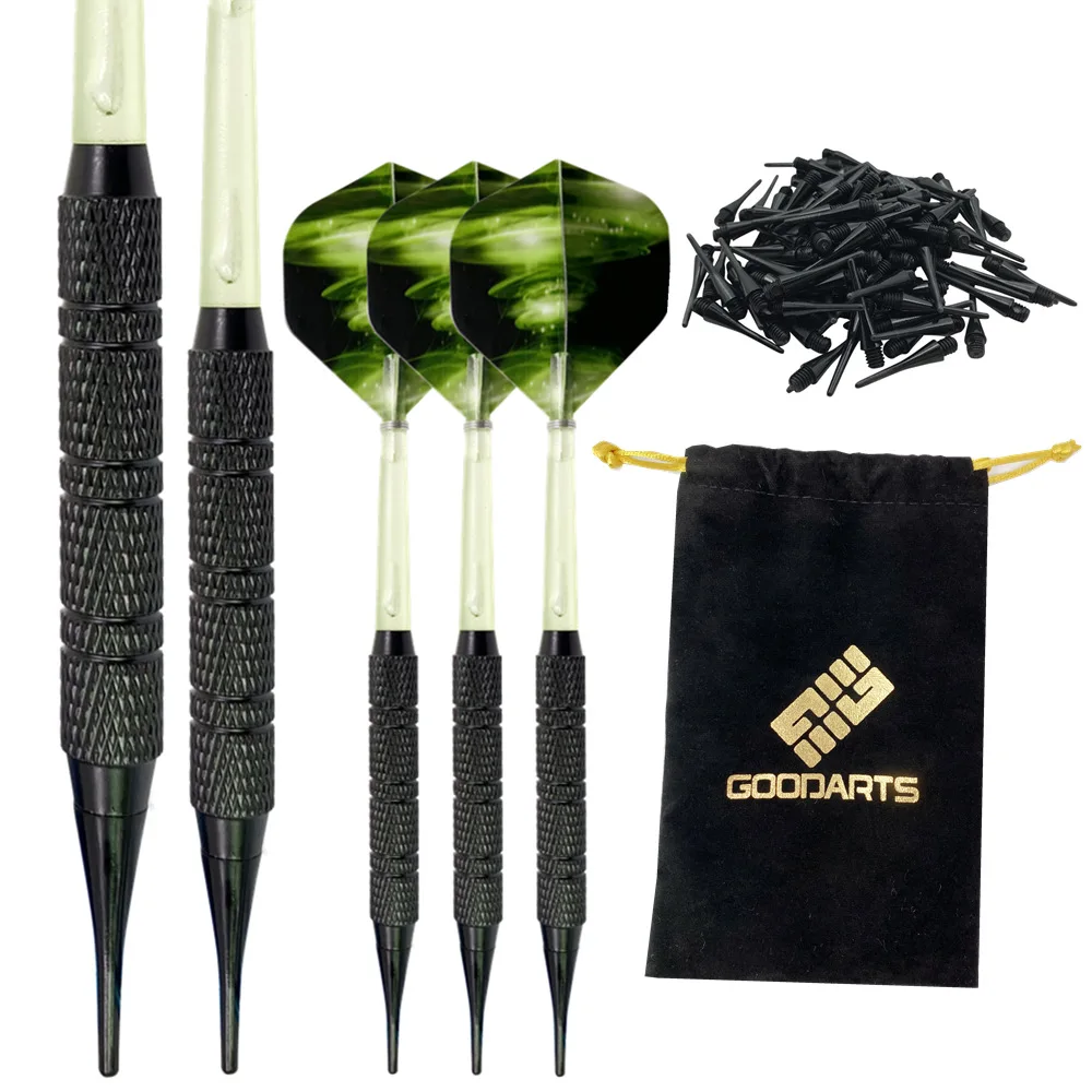 Darts Plastic Tip Professional Soft Tip Darts Set for Electronic Dartboard 12 Pcs with 100 Extra Tips 15 Shafts 15  Flights