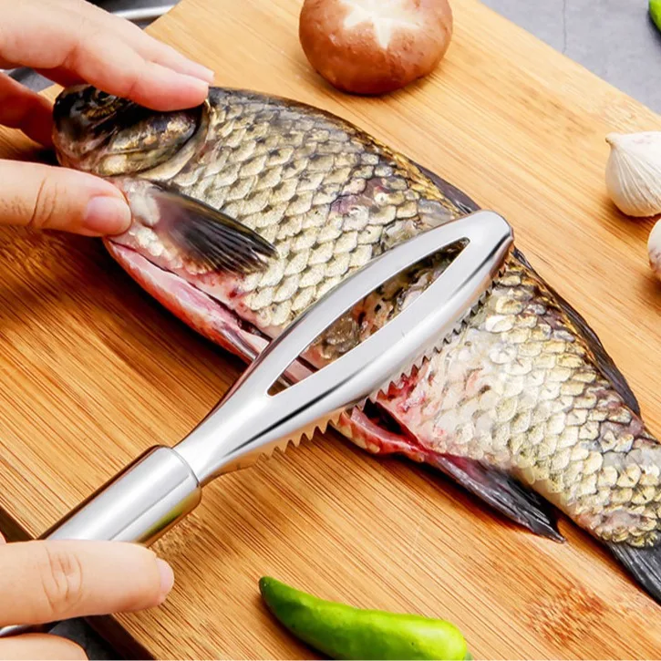 Скребок для чистки рыбьей чешуи из нержавеющей стали кухонный инструмент удаления морепродуктов с металлическими костями