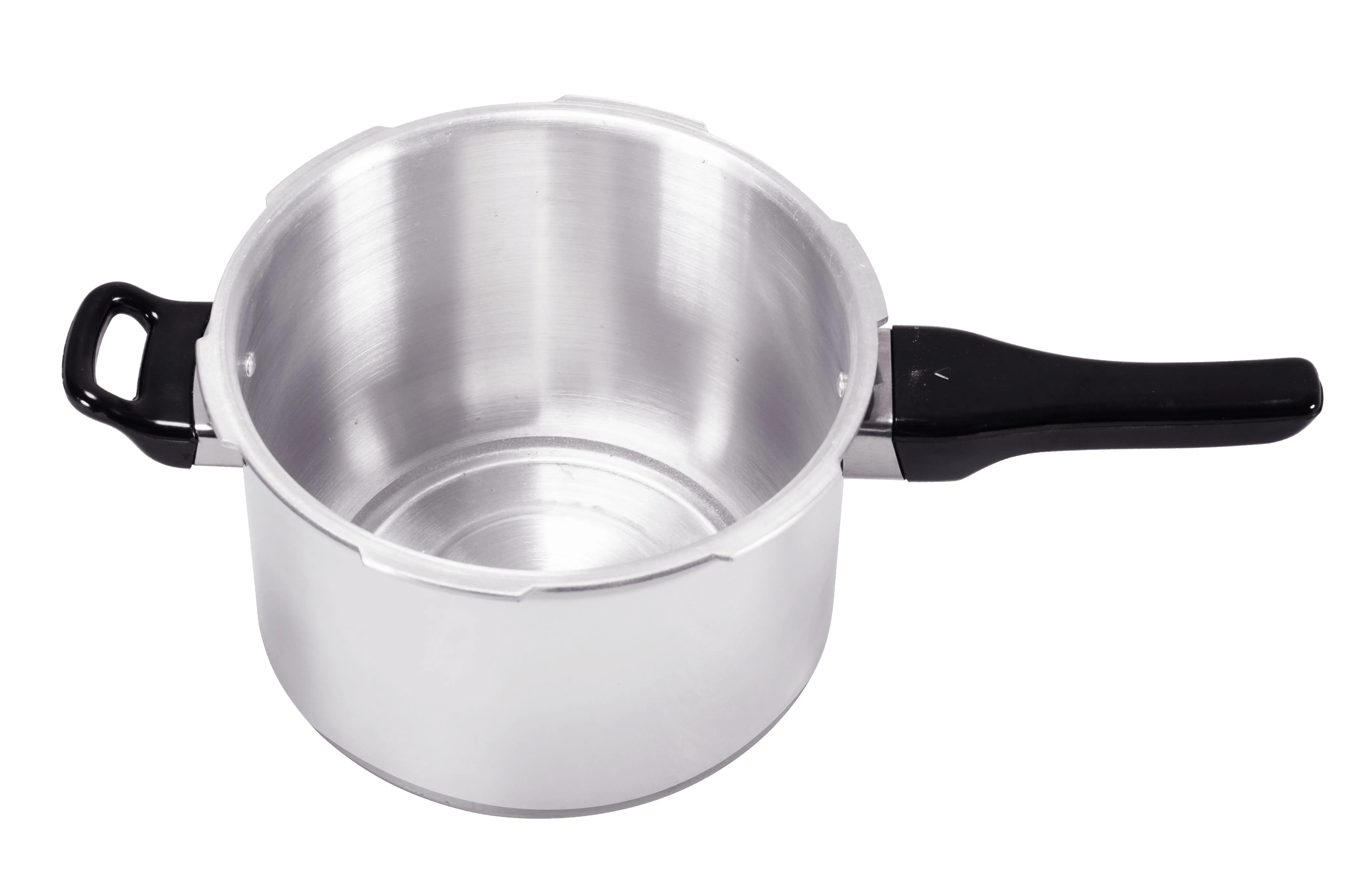 Aluminum pressure cooker with soft anodized finished