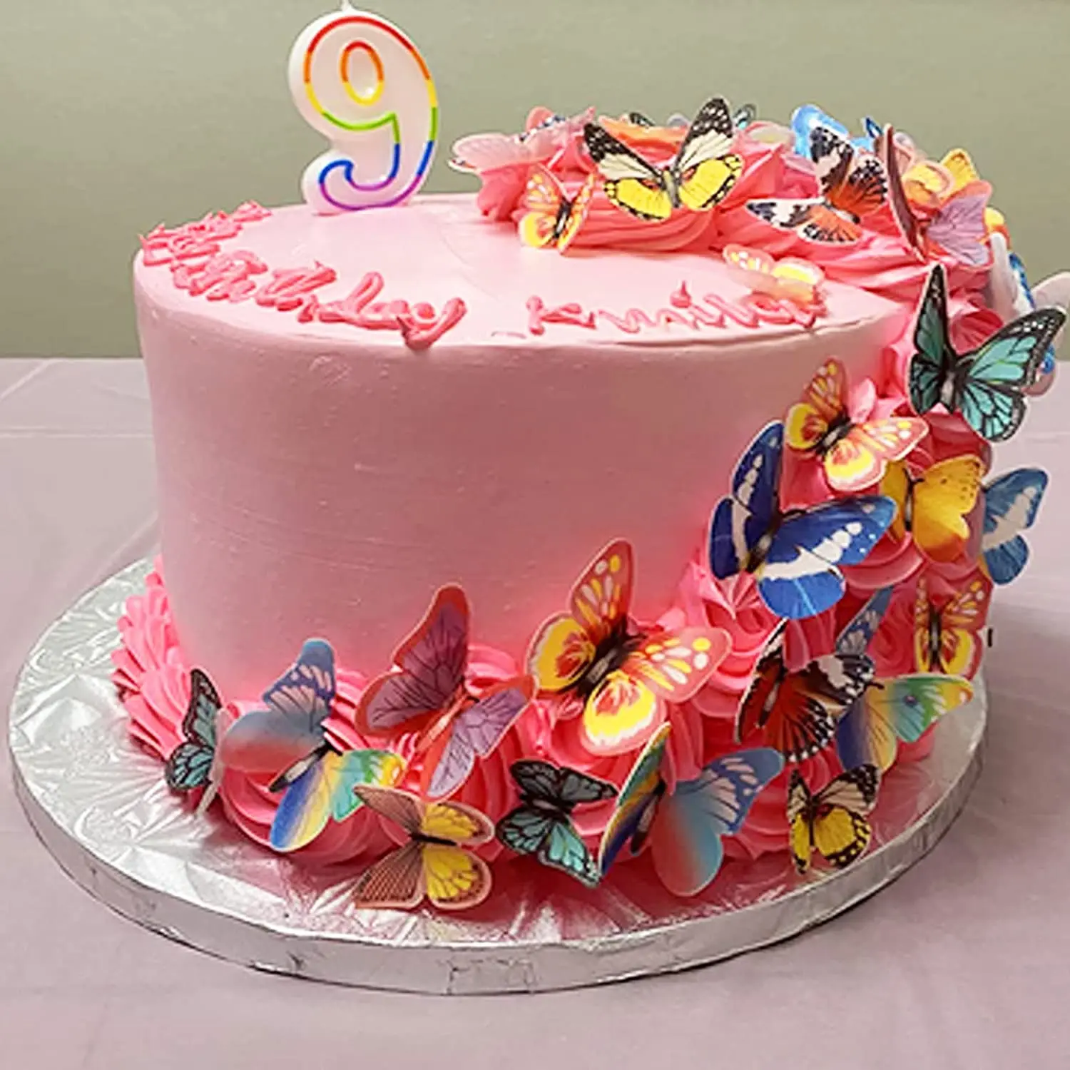 Edible Butterfly Wafer Paper Cake Toppers Rice Paper Edible Butterfly Happy Birthday Food Cupcake Decorations