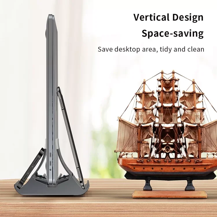 Gravity Locking Vertical Laptop Phone Stand Tablet Holder Adjustable