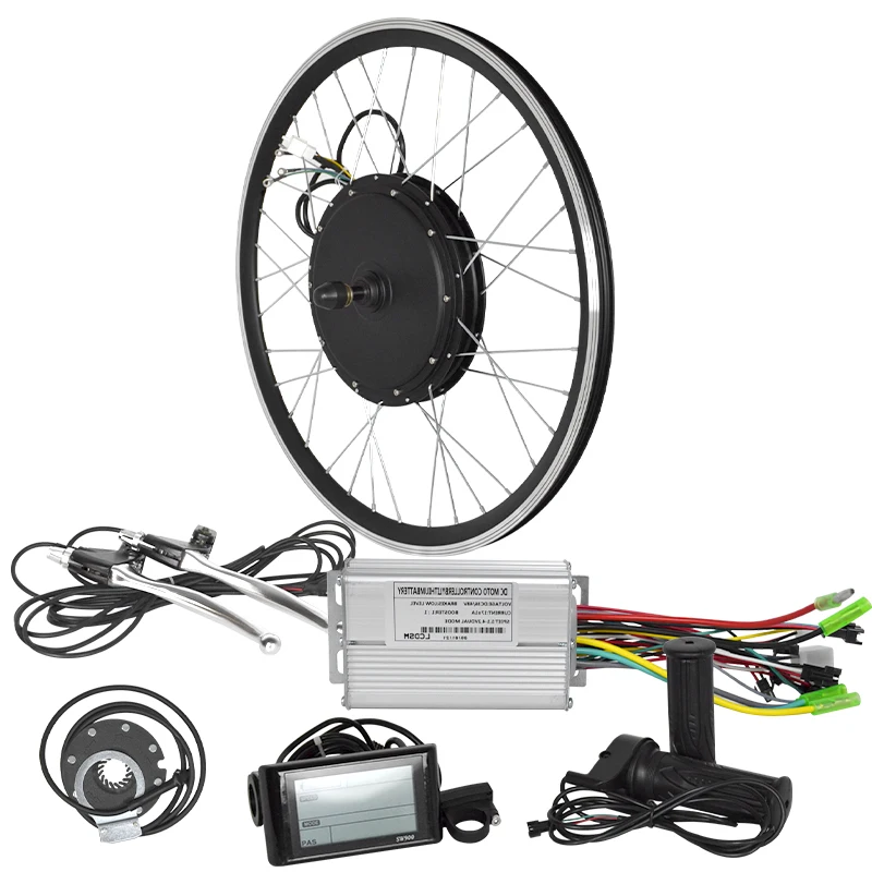 Overseas warehouse ebike conversion kit 48v 1000w front wheel fast speed quick installed with e bike parts battery 48v lithium