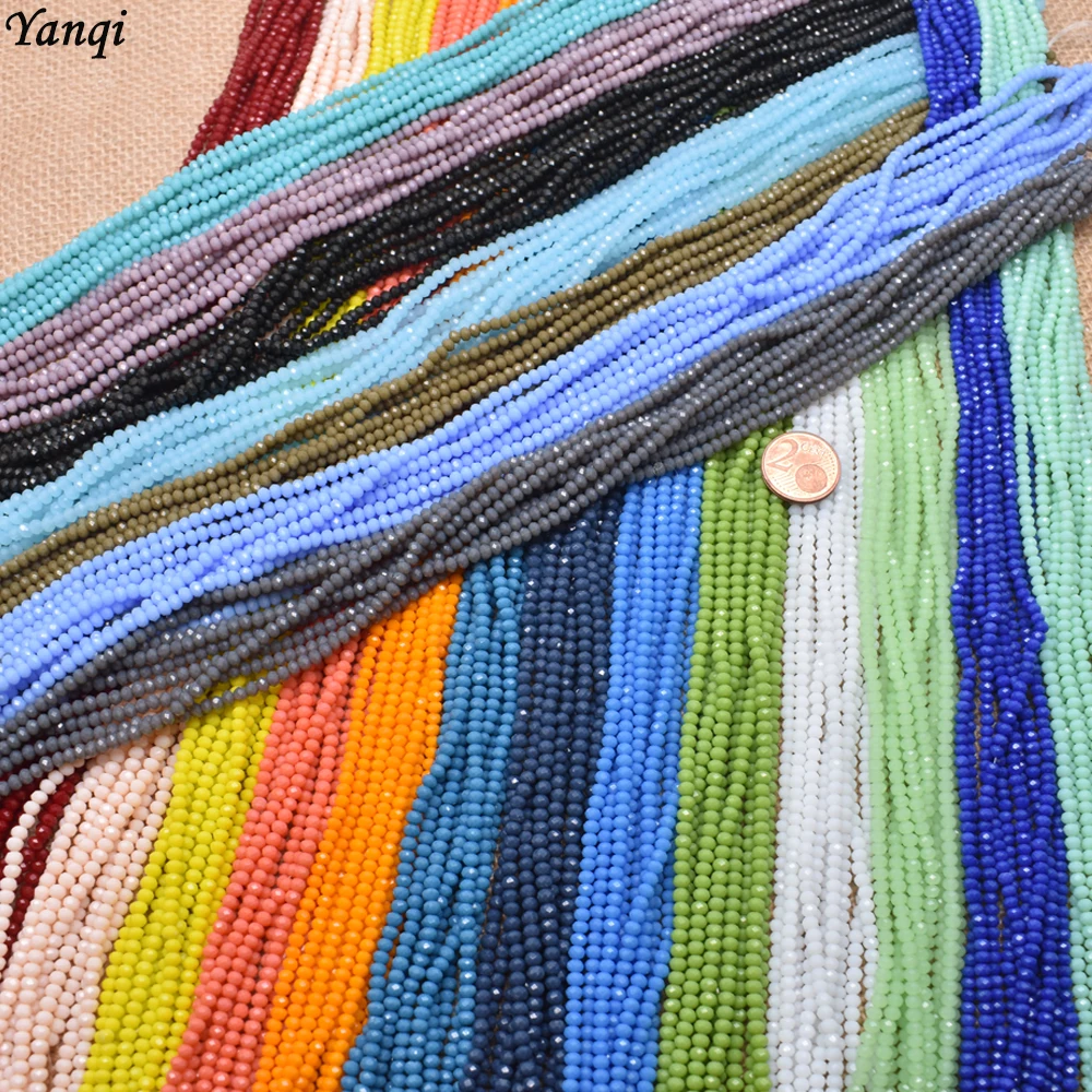 4/6mm Austria Faceted Crystal Beads Round Glass Beads Loose Spacer Beads for Jewelry Making DIY