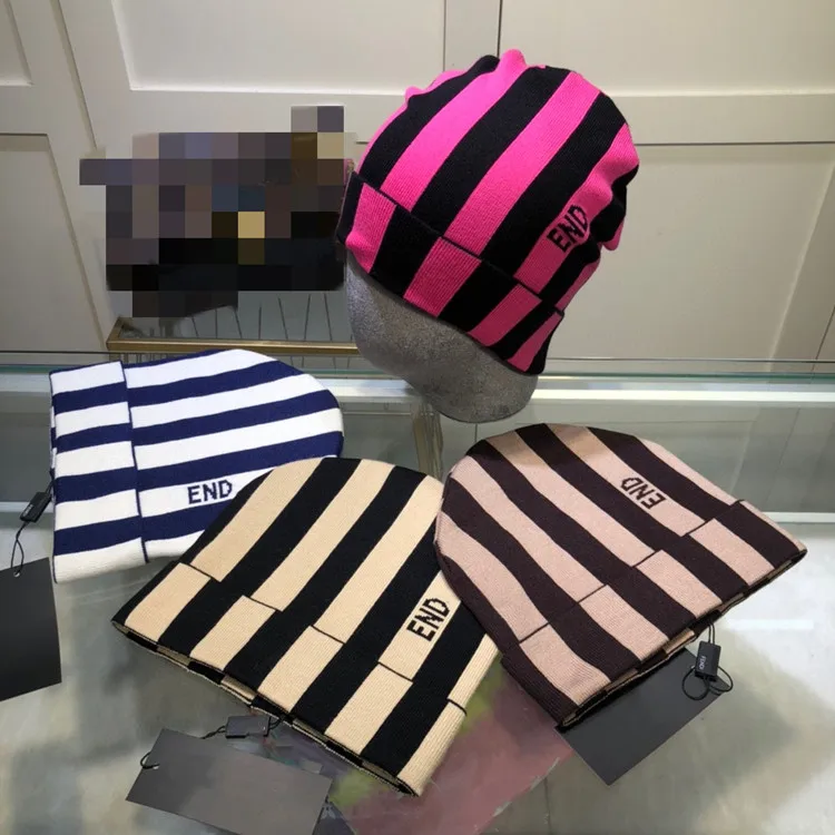 2022 autumn and winter New FF cashmere knitted warm hat wholesale