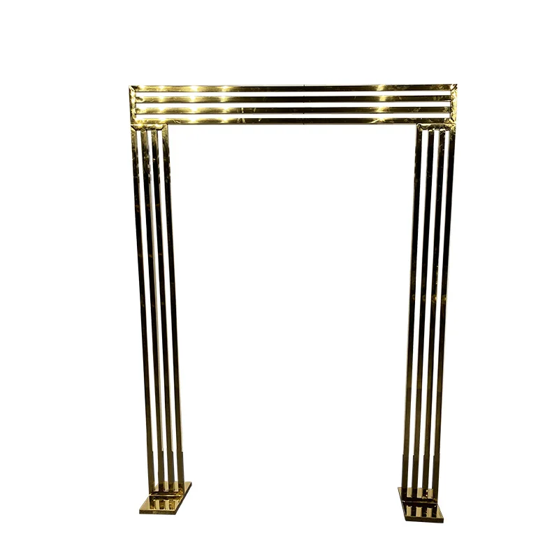 Y-Q065 Wholesale Wedding Flower Arch Stand Backdrop Gold Wedding Arch Metal Square Arch For Wedding Decoration