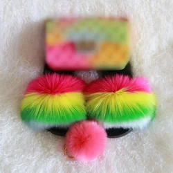 curlyfur kids toddler pvc sandals 2021 mini jelly purse kids fur slides