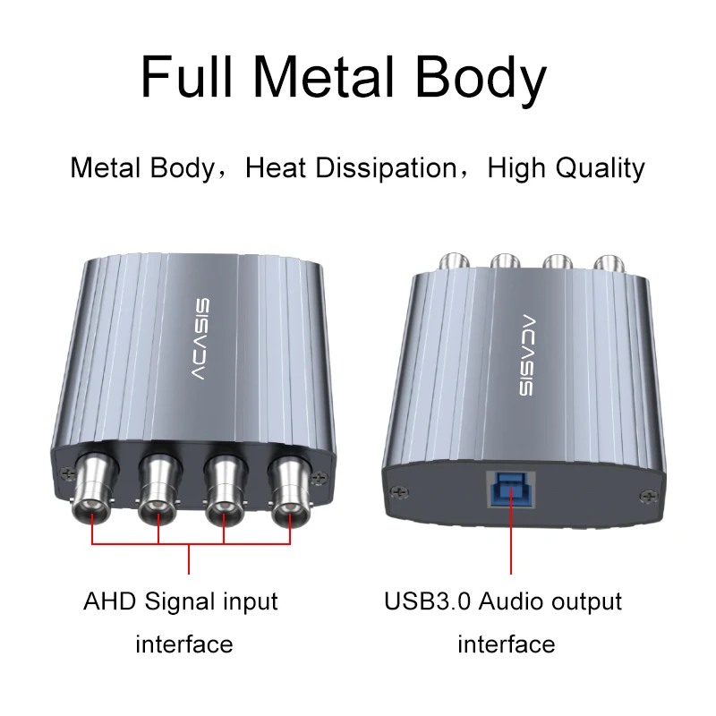 ACASIS Dropshipping 4 channel AHD to USB3.0 Capture Card 720p UVC AHD Video Capture card for Security video surveillance device