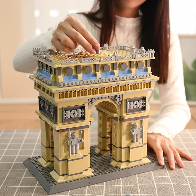 5223 Building Brick Set Paris Arc de Triomphe Structure Landmark ABS Plastic Building Blocks for Children Educational Gift Toys