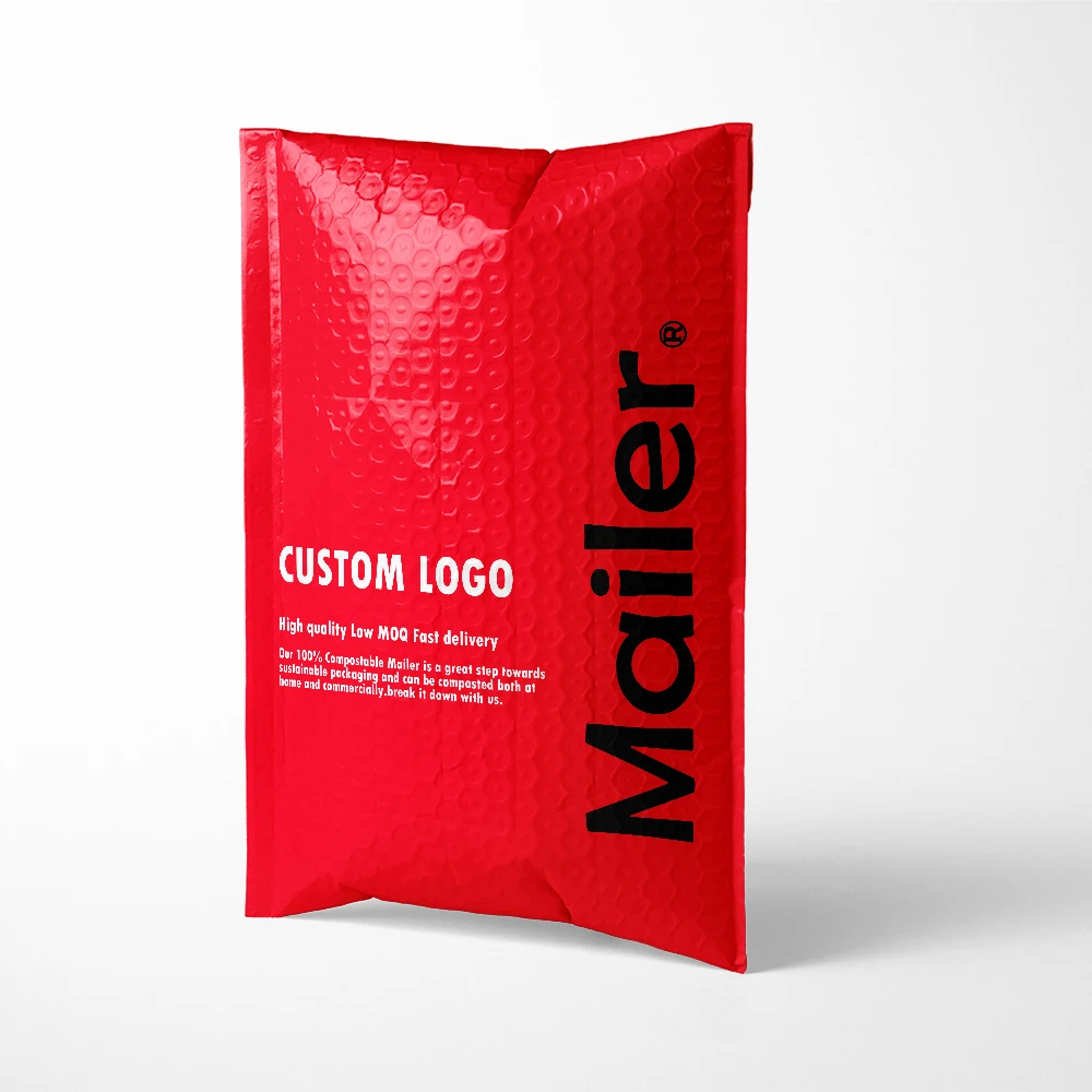 Eco Friendly Fast delivery In Stock Packaging Mailers Metallic Bubble Plastic Packaging Polymailer Bag Biodegradable