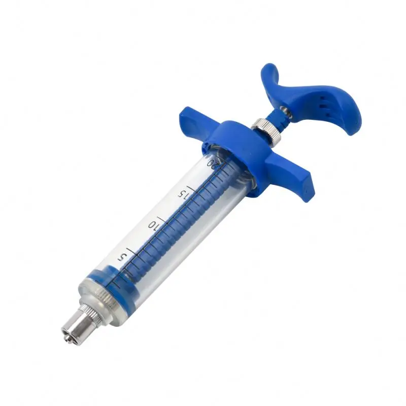 Регулируемый непрерывный ветеринарный шприц 20 мл пластиковые ветеринарные шприцы