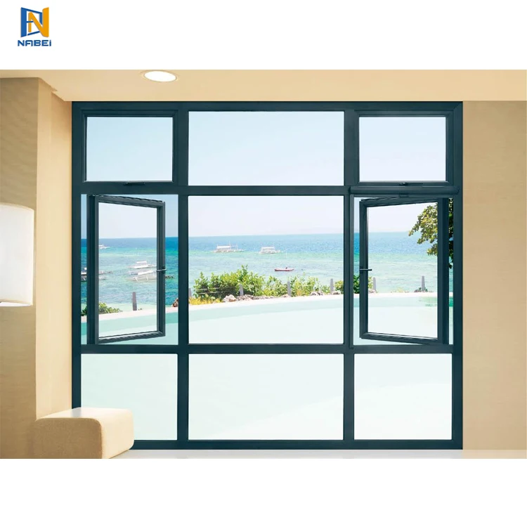 Broken Bridge Aluminum Doors And Windows Integrated Casement Window Sealed Balcony Floor To Ceiling Soundproof Windows