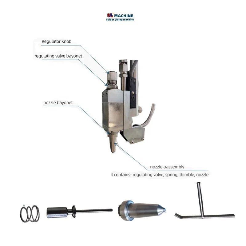 3ACQ cold glue roll system machine cold glue spray gun paper bag edge gluing machine