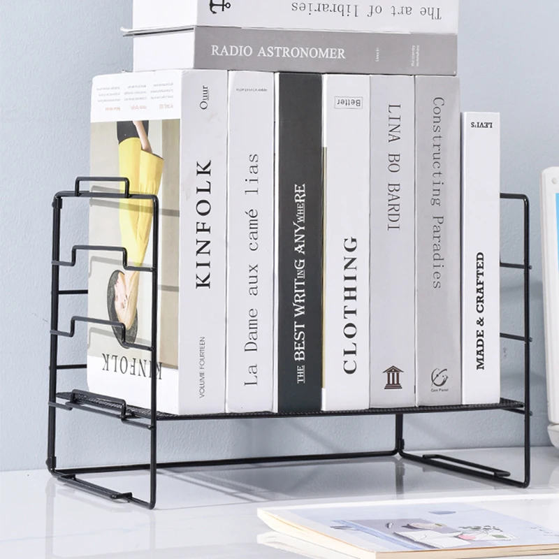 Iron art metal mesh wall hanging rack five story newspaper and magazine storage rack A4 file rack office storage