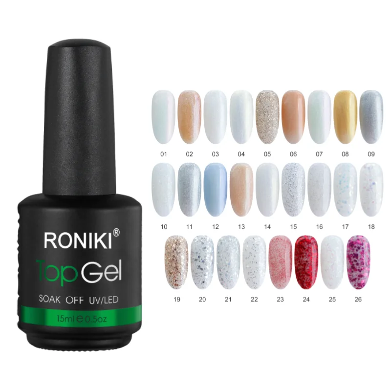 RONIKI Oem Private Label Wholesale gel base and top coat nail polish