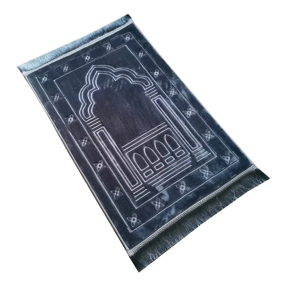 Manufacturer Wholesale Carpet Rashel Pilgrimage Soft Thickened Solid Color Embossed Prayer Mat Soft Anime Bamboo Throws