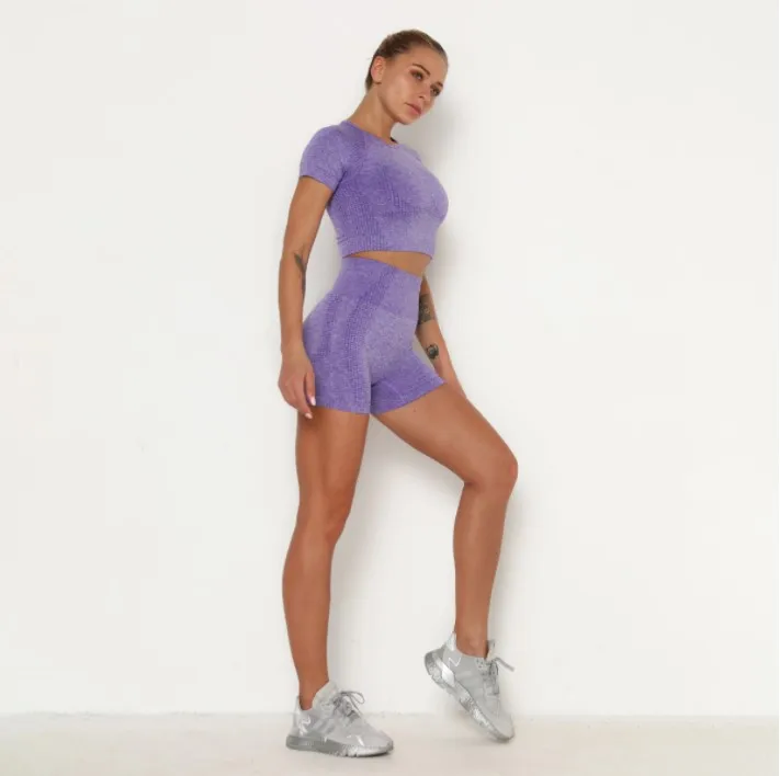 New design 2021 high waist yoga suit for women beauty back exercise fitness underwear for women with chest high waist stretch ti