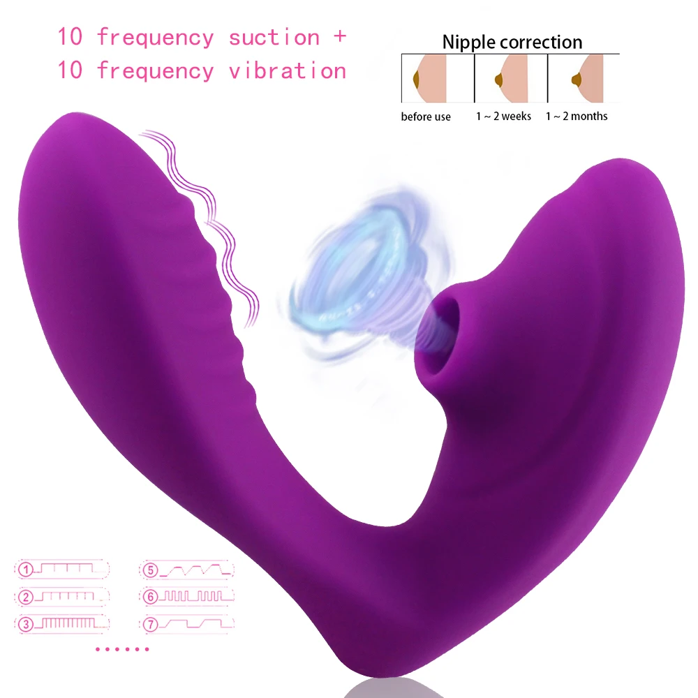 Waterproof Sucker Vibrators Clitoris Stimulator Rechargeable 10 Suction G Spot Clitoral Sucking Vibrator Silicone