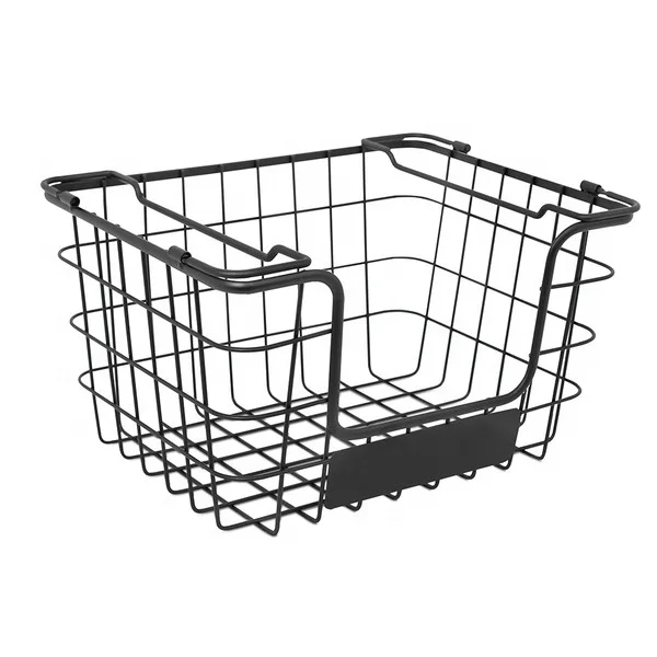 Under Shelf Hanging Muti Kitchen Corner Acbinet Organizer Wire Basket With Wheel