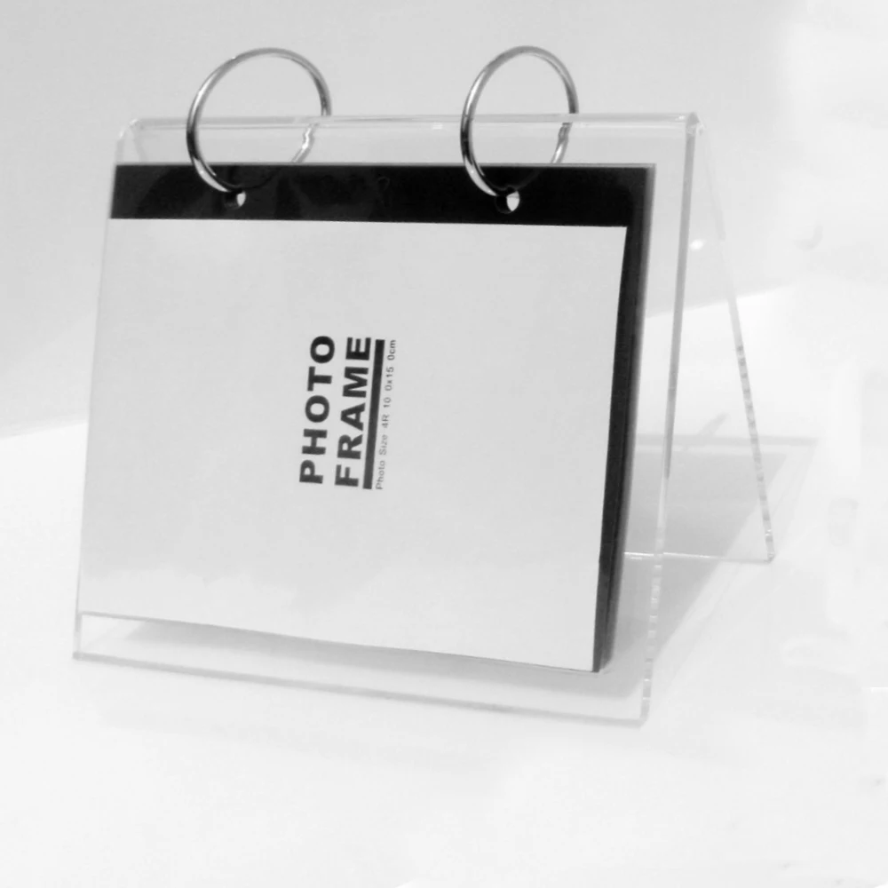 Accept Customized Acrylic Desk Calendar Stand Holder Standing Calendar