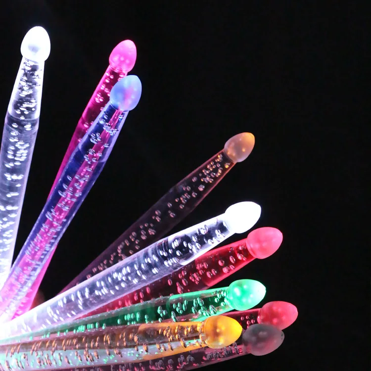 Popular Starway Acrylic Drum Stick Bright LED Light Drumsticks 5A Luminous Jazz Best Drumstick