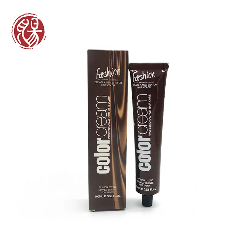 Customized Private Label Chocolate Smell Hair Dye Cream Permanent Professional Salon Low Ammonia with Cover Grey Hair