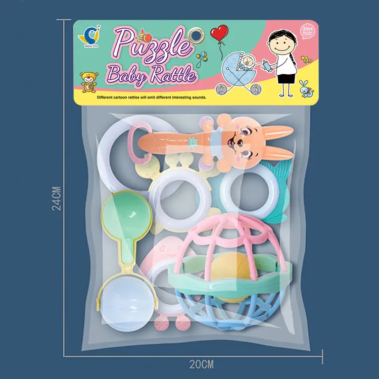 Baby Walking Ringing Bell 7-piece Set Ringing Bell Toy Education Hand Brain Coordinated Rattle Drum Toy