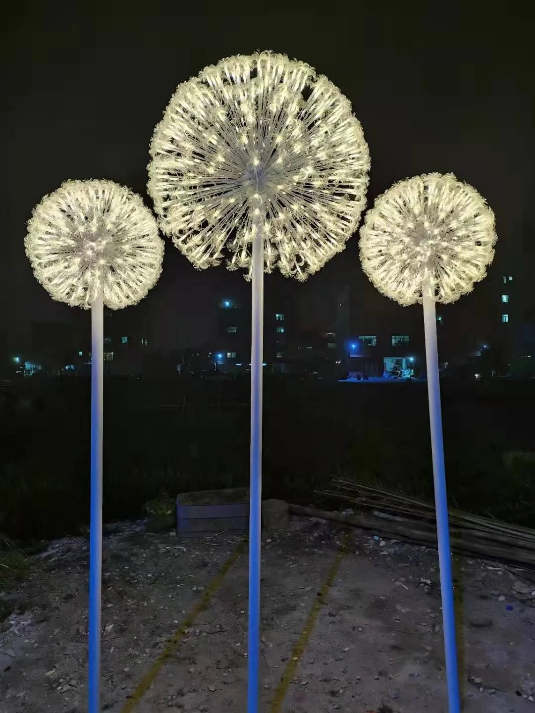 acrylic germany 2022 pebble shape led light decor gorgeous light fixtures decoration hotel lobby dried dandelion flowers