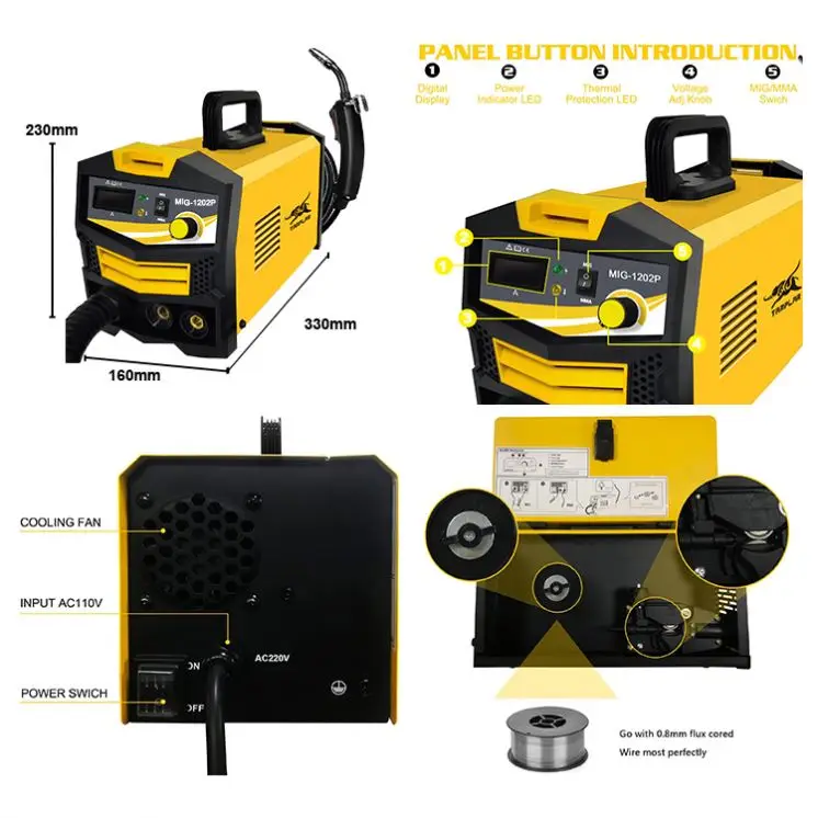 Portable Single Voltage Machinery Welding Equipment 2 In 1 Welding Machine Mig Welding Machine