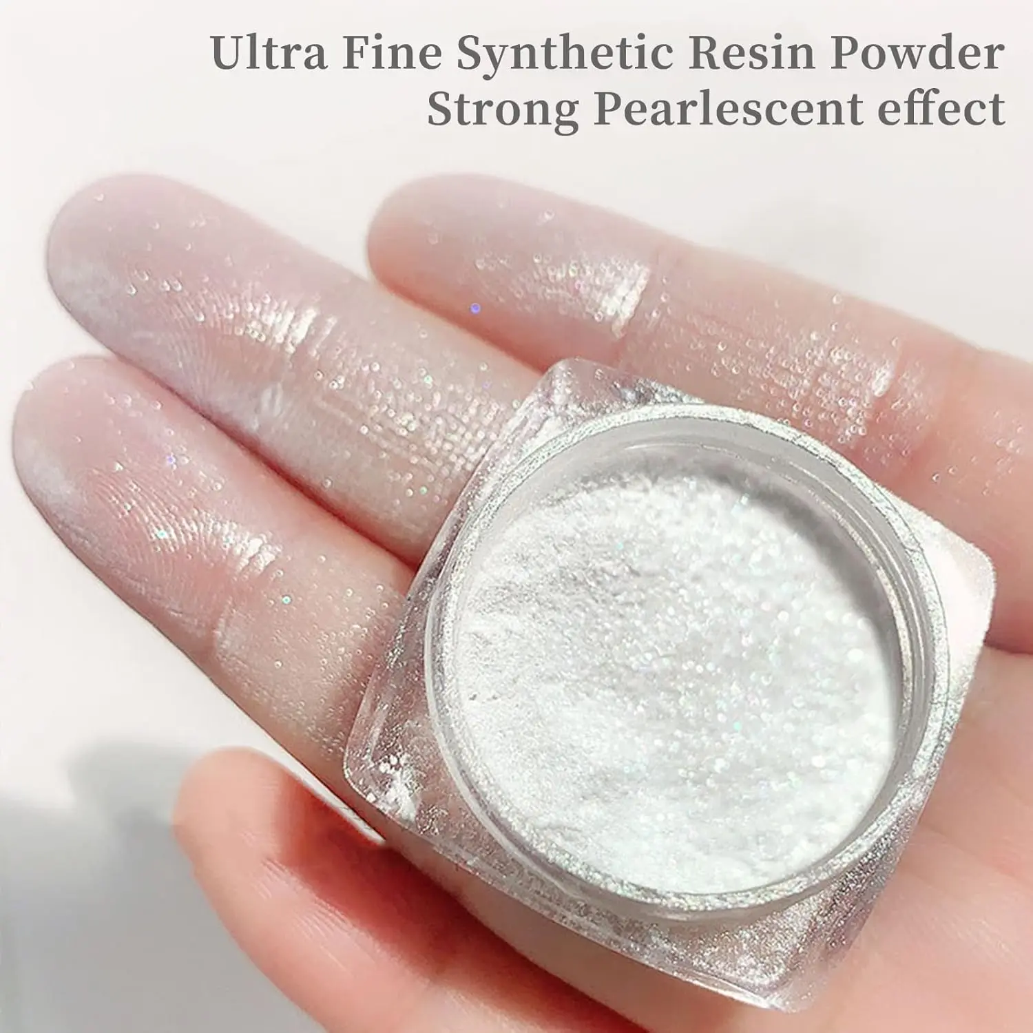 High Brightness Pearl White Chrome Nail Powder Mirror Powder Nail Pigment Powder White