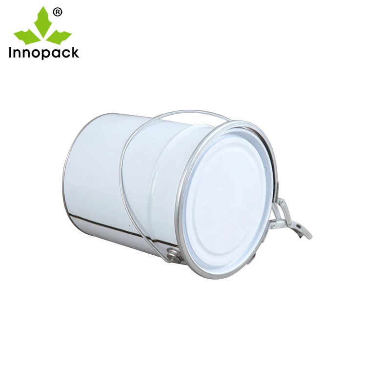 Round Metal Tinplate Pail Empty Bucket with Ring Lock 10-30L