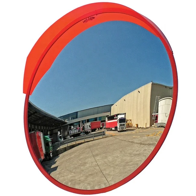 40cm Traffic Convex Mirror Half 180 View Round Plastic Road