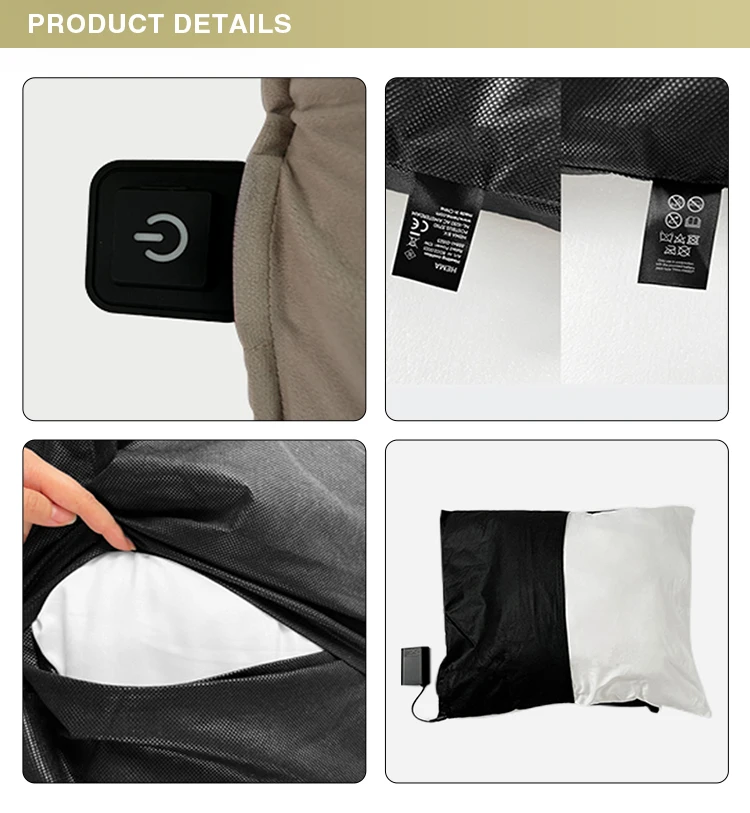 2in1 Elektrische Kussens USB Battery Flame Retardant Thicken Electric Heated Blanket Heating Pillow with Magnetic Charging