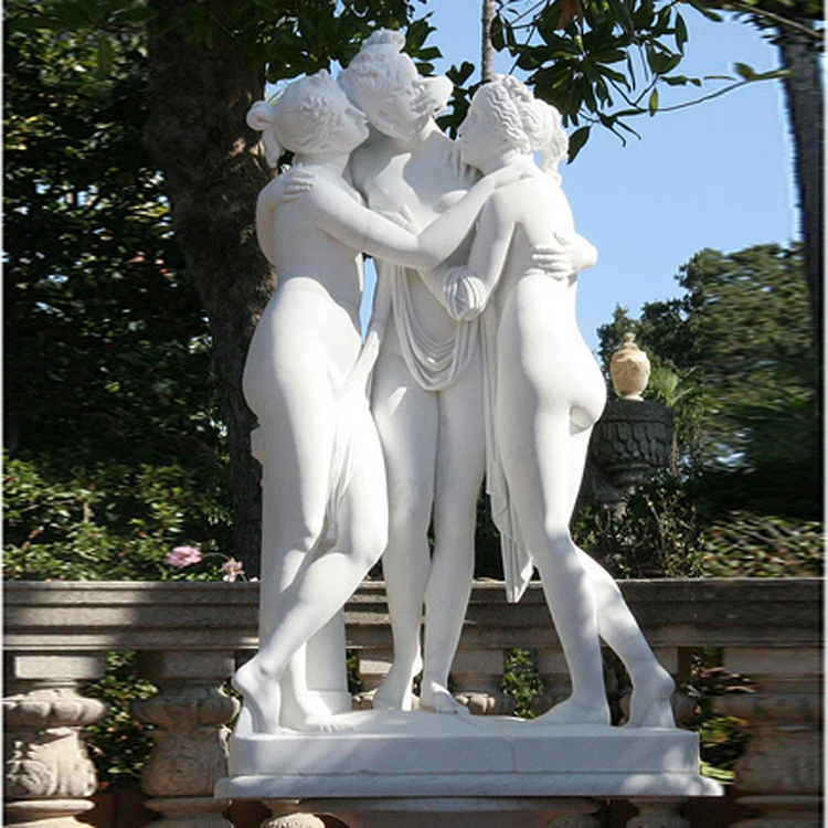 Art Decoration stone naked women sculpture