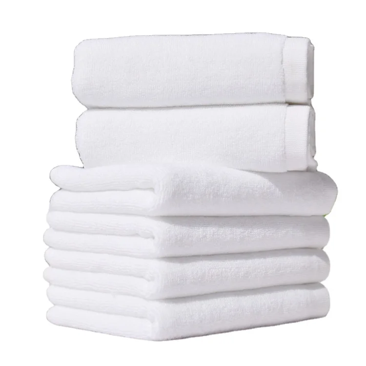 wholesale 100% Cotton hotel towel set 16S 600gsm 3 pieces towels luxury cotton bath white plain weave bath towels