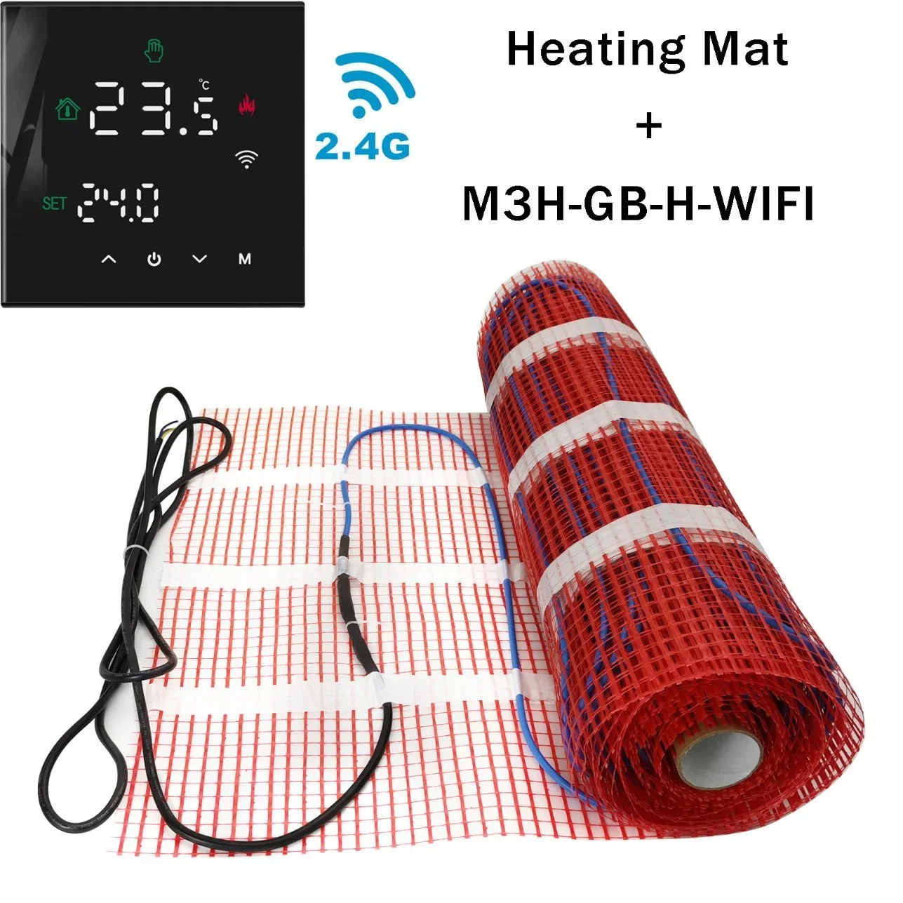 100W/M2 Electric Heater Floor Warm Heating Mat Electric Heater with WiFi Thermostat