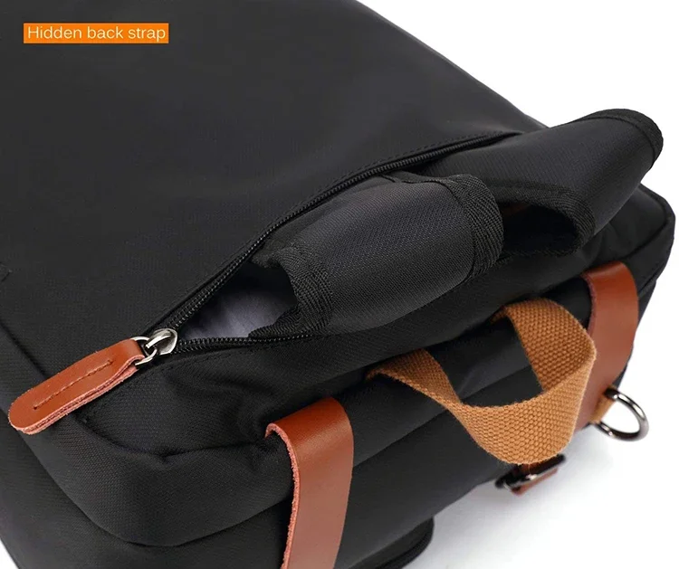 Convertible Backpack Messenger Bag Custom Laptop Shoulder Bag Rucksack Case Travel Business Briefcase For 17.3 Inch Laptop
