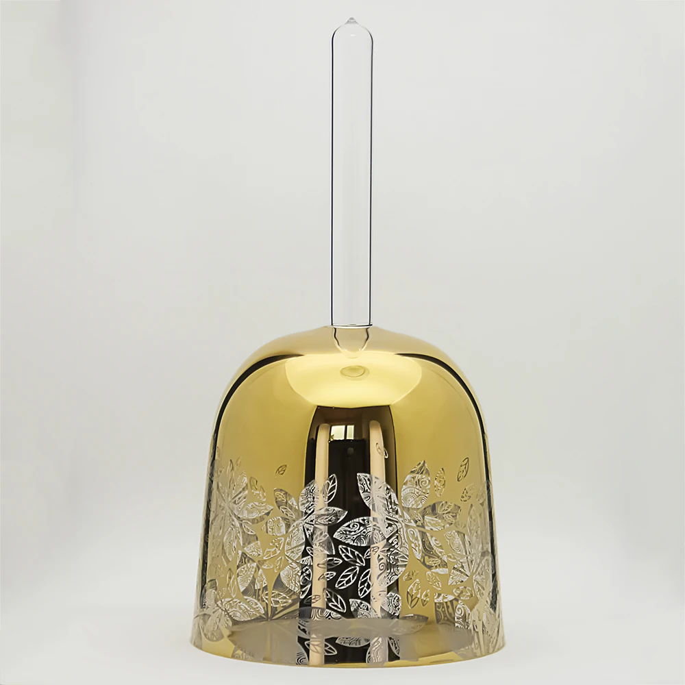 BEST Hand-Held crystal singing bowl  with  suede mallet Sound Healing 432 HZ 440 HZ 3' - 9' C D E F G A B Note Chakra energy