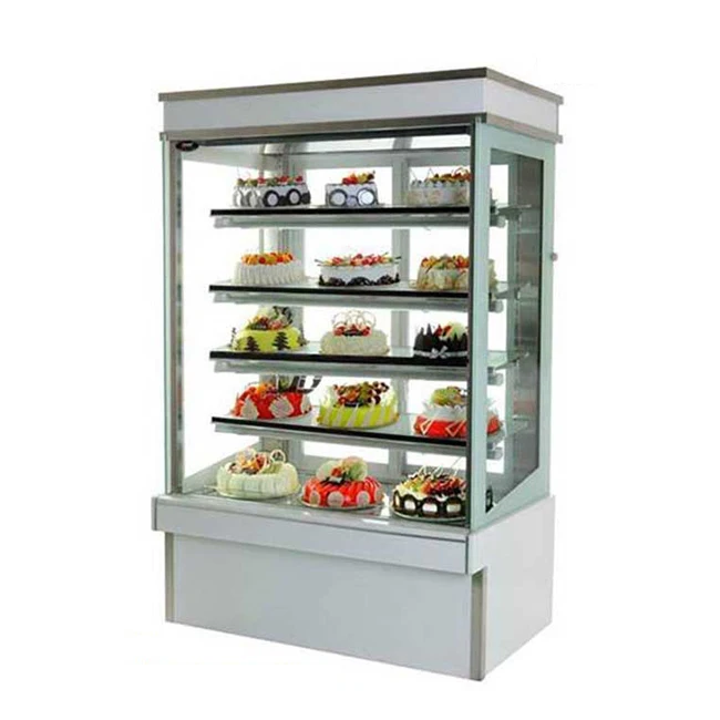Vitrine Glass Cake Display Cooler Pastry / Dessert Freezer Showcase Bread Display Showcase