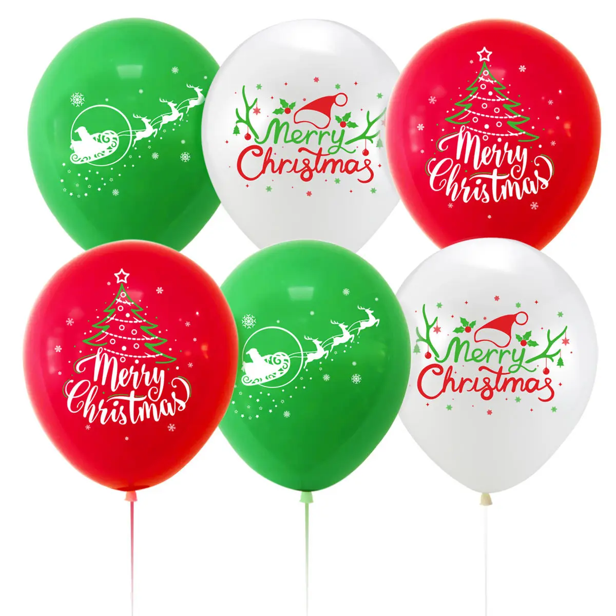 Merry Christmas banner balloons Christmas party decorations theme party supplies