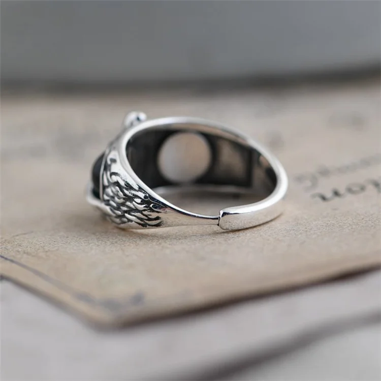 Fashion Vintage Opal Owl Rings Universal Jewelry Gift Open Adjustable Ring