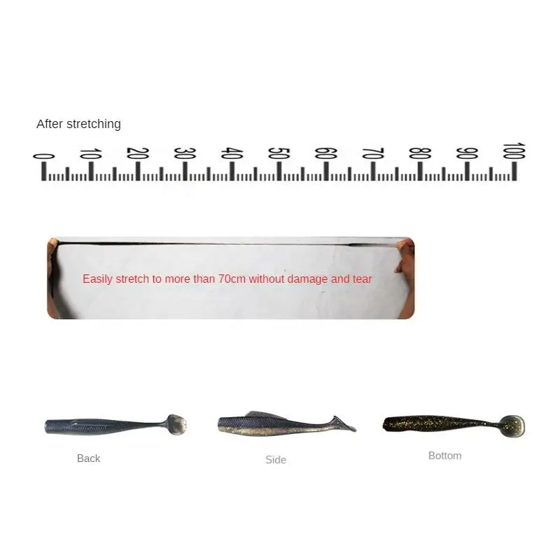 New 6cm 8cm 10cm Paddle Tail TPE luminous colorful pike bass floating Minnowz fishing lures soft plastic TPR Bait