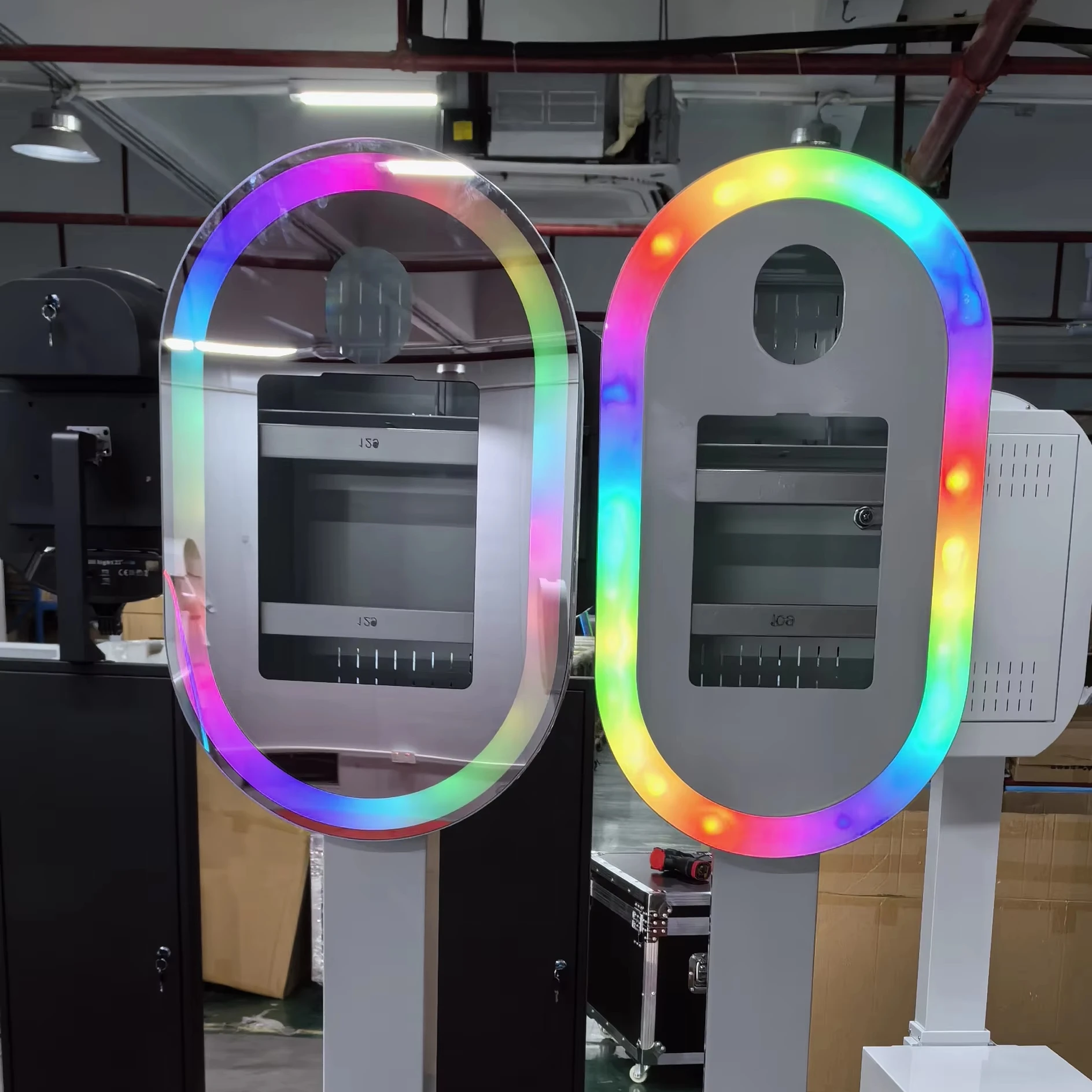 New Oval Faceplate Photo Booth Rgb Light Photobooth 9.7 10.5 12.9inch Ipad Photo Booth