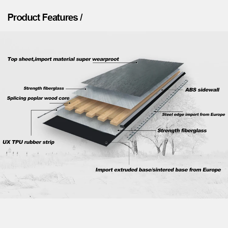 Outdoor Camping Sports Durable Snow Skiing Winter Ski Board Snowboard Skis Set