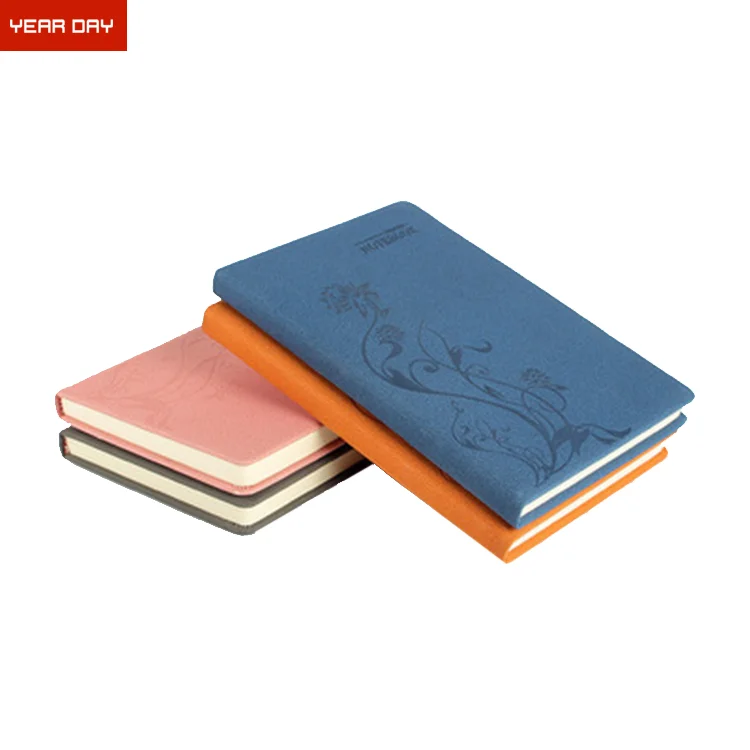 Custom Vintage PU Genuine Leather Journals A5 Printed Bible Soft Cover Notebook with Sewing Binding Recycled Material