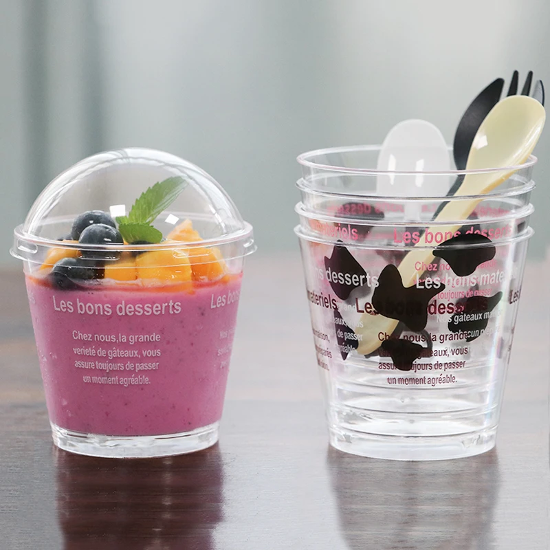 Factory Direct Disposable Food Ice Cream PS Plastic Container Dessert Cups