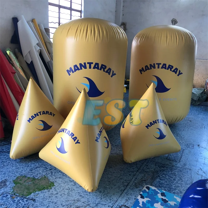 Surface marker buoy cylinder water race marker inflatable water buoys floating buoy for swim