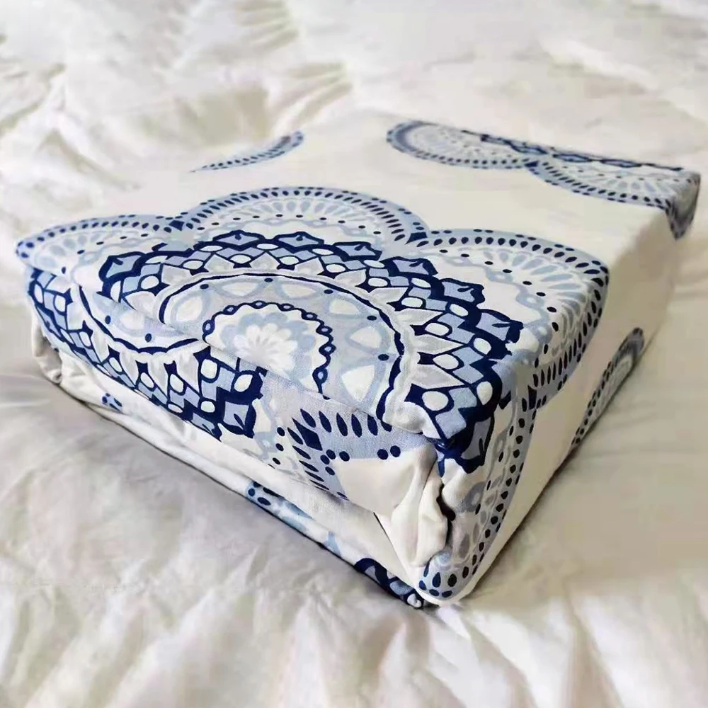 Hot-selling four-piece classic color pattern bed sheet quilt cover bamboo polyester bedding