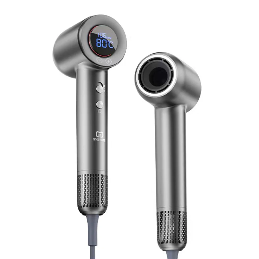 110000RPM High Speed Electric Hair Blower LCD Intelligent Temperature Control Plasma BLDC Hair Dryer Factory wholesale