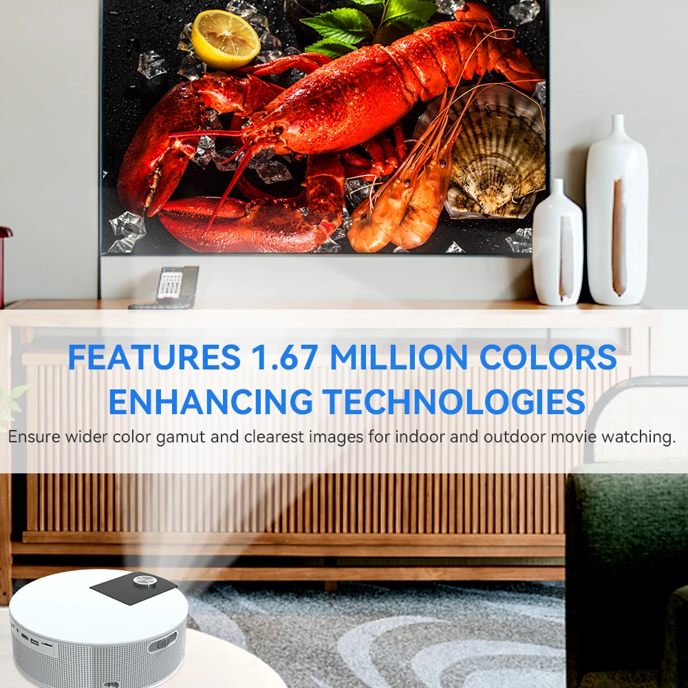 Sainyer Hologram Projector 3D Holographic Projection Smart Android Video Mobile Hd 1080P Led Projectors