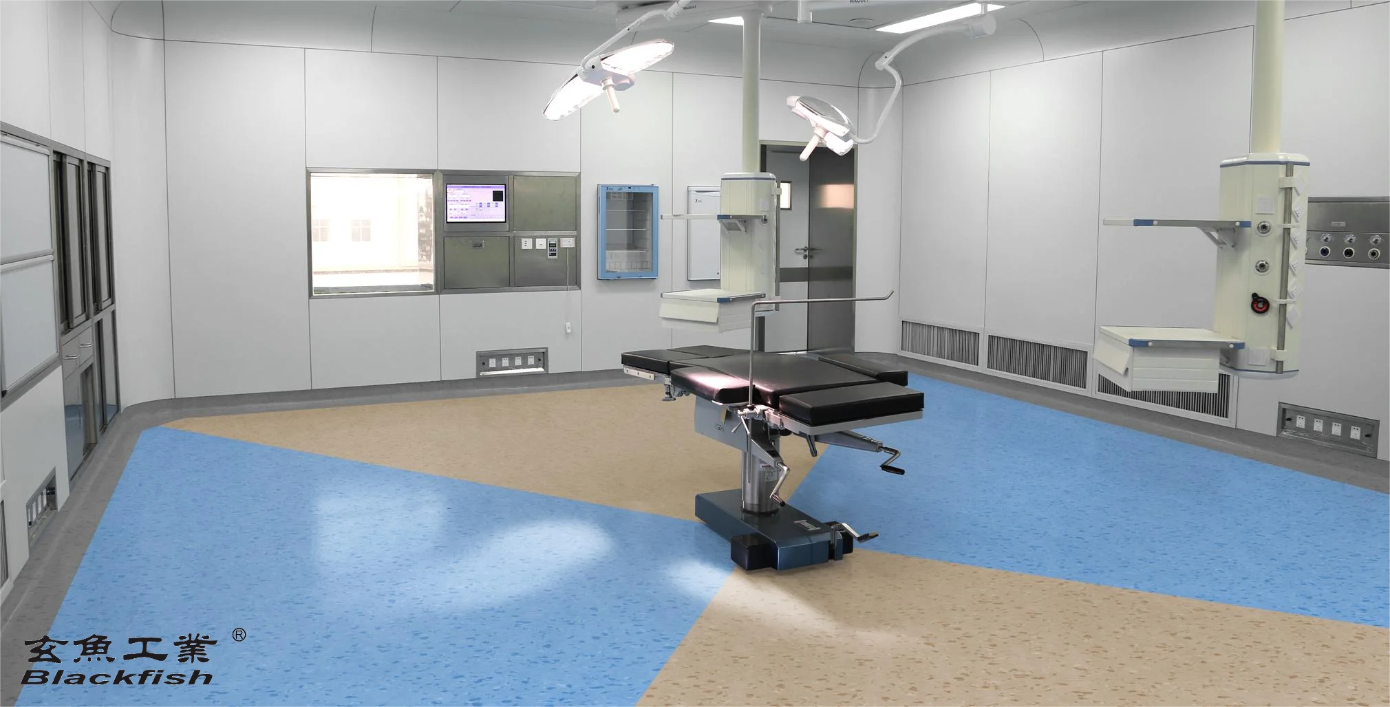 anti bacterial hospital operating room clean room vinyl pvc flooring tile heterogeneous vinyl flooring